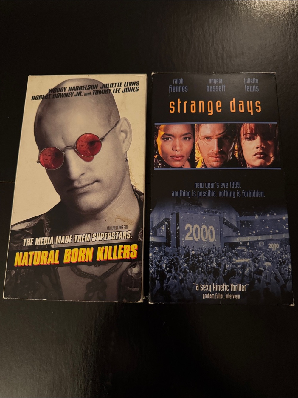 Natural Born Killers & Strange Days Movie VHS 📼 Duo - Juliette Lewis action film